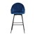 Artiss Mesial 2x Velvet Swivel Bar Stools, Blue - Elegant Design, 360° Rotation, Metal Legs, Ultimate Comfort