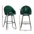 Artiss Mesial 2x Velvet Swivel Bar Stools, Green - Elegant Design, 360° Rotation, Metal Legs, Luxurious Comfort