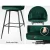 Artiss Mesial 2x Velvet Swivel Bar Stools, Green - Elegant Design, 360° Rotation, Metal Legs, Luxurious Comfort