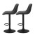 Artiss Rushal 2x Vintage Leather Bar Stools - Adjustable, 360° Swivel, Elegant Design, Black, Durable & Stylish Seating
