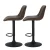 Artiss Rushal 2x Bar Stools - Vintage Leather, Adjustable Gas Lift, 360° Swivel, Elegant Diamond Design, Brown