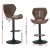 Artiss Frawley Bar Stools - Vintage Brown PU Leather, Swivel Gas Lift, Adjustable Height, 360° Rotatable, Set of 2 Artiss Frawley Bar Stools - Vintage Brown PU Leather, Swivel Gas Lift, Adjustable Height, 360° Rotatable, Set of 2