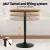 Artiss Adjustable Bar Table: 360° Swivel, Gaslift, 60cm Round MDF, Steel Frame, Rustic Brown/Black, Indoor/Outdoor Use
