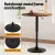 Artiss Adjustable Bar Table: 360° Swivel, Gaslift, 60cm Round MDF, Steel Frame, Rustic Brown/Black, Indoor/Outdoor Use