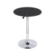 Artiss Modern 360° Swivel Bar Table – 62cm Round PVC Leather, Adjustable Height 71-91cm, Black, Durable & Stylish