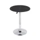 Artiss Modern 360° Swivel Bar Table – 62cm Round PVC Leather, Adjustable Height 71-91cm, Black, Durable & Stylish