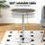 Artiss Modern 360° Swivel Bar Table – 62cm Round PVC Leather, Adjustable Height 71-91cm, Black, Durable & Stylish