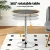 Artiss Modern 360° Swivel Bar Table – 62cm Round PVC Leather, Adjustable Height 71-91cm, Black, Durable & Stylish