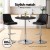 Artiss Modern 360° Swivel Bar Table – 62cm Round PVC Leather, Adjustable Height 71-91cm, Black, Durable & Stylish