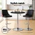 Artiss Modern 360° Swivel Bar Table – 62cm Round PVC Leather, Adjustable Height 71-91cm, Black, Durable & Stylish