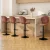 Artiss 4x Brown Shell Leather Bar Stools - Adjustable Height 95-113cm, Swivel Gas Lift, Metal Frame, Anti-Slip Base