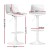 Artiss Fynn Bar Stools Set of 2 White PU Leather, Swivel Gas Lift, Adjustable Height, Chrome Base, 130kg Capacity