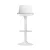 Artiss Fynn Bar Stools Set of 2 White PU Leather, Swivel Gas Lift, Adjustable Height, Chrome Base, 130kg Capacity
