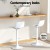 Artiss Fynn Bar Stools Set of 2 White PU Leather, Swivel Gas Lift, Adjustable Height, Chrome Base, 130kg Capacity