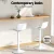 Artiss Fynn Bar Stools Set of 2 White PU Leather, Swivel Gas Lift, Adjustable Height, Chrome Base, 130kg Capacity