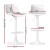 Artiss Fynn 4x Bar Stools White Leather Swivel Gas Lift Kitchen Dining Chairs Adjustable Height 130kg Set