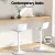 Artiss Fynn 4x Bar Stools White Leather Swivel Gas Lift Kitchen Dining Chairs Adjustable Height 130kg Set