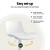 Artiss Fynn 4x Bar Stools White Leather Swivel Gas Lift Kitchen Dining Chairs Adjustable Height 130kg Set