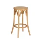 Artiss Apri Bar Stool, Rattan Seat, Beech Wood Frame, 65cm Height, Pine Color, 150kg Capacity, Easy Assembly