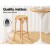 Artiss Apri Bar Stool, Rattan Seat, Beech Wood Frame, 65cm Height, Pine Color, 150kg Capacity, Easy Assembly