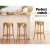 Artiss Bar Stools, Rattan Seat, Beech Wood Frame, 65cm Height, Pine Colour, Set of 2, 150kg Capacity, Easy Assembly Artiss Bar Stools, Rattan Seat, Beech Wood Frame, 65cm Height, Pine Colour, Set of 2, 150kg Capacity, Easy Assembly