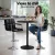Artiss Bar Table & Stools Set - Black, Adjustable Height, 360° Swivel, MDF & Steel, Indoor/Outdoor, 1-Year Warranty