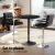 Artiss Bar Table & Stools Set - Black, Adjustable Height, 360° Swivel, MDF & Steel, Indoor/Outdoor, 1-Year Warranty