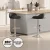 Artiss Bar Table and Stools Set Black, Height Adjustable, PU Leather, 60cm Table, Swivel, for Kitchen or Cafe