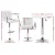 Artiss White Bar Table & 2 Stools Set - MDF & Steel, 360° Swivel, Adjustable Height, Indoor/Outdoor, 1-Year Warranty