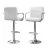 Artiss White Bar Table & 2 Stools Set - MDF & Steel, 360° Swivel, Adjustable Height, Indoor/Outdoor, 1-Year Warranty