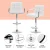Artiss White Bar Table & 2 Stools Set - MDF & Steel, 360° Swivel, Adjustable Height, Indoor/Outdoor, 1-Year Warranty