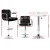 Artiss Contemporary Bar Table & Stools Set - White MDF Steel, 360° Swivel, Height Adjustable for Home & Commercial Use