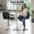 Artiss Contemporary Bar Table & Stools Set - White MDF Steel, 360° Swivel, Height Adjustable for Home & Commercial Use