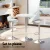 Artiss Bar Table and Stools Set White 3 Piece PU Leather Adjustable Swivel Chairs MDF Steel Dining Kitchen Pub 60cm