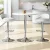 Artiss Bar Table and Stools Set White 3 Piece PU Leather Adjustable Swivel Chairs MDF Steel Dining Kitchen Pub 60cm