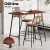 Artiss Industrial Bar Table & Stools Set - Oak/Black, Steel Frame, Rattan & PU Leather, Easy Assembly, 1-Year Warranty Artiss Industrial Bar Table & Stools Set - Oak/Black, Steel Frame, Rattan & PU Leather, Easy Assembly, 1-Year Warranty