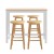 Artiss Solid Wood Dining Set: Bar Table & 4 Beech Stools, Pine Finish, 30kg Capacity, Easy Assembly, Non-Toxic Paint