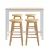 Artiss Solid Wood Dining Set: Bar Table & 4 Beech Stools, Pine Finish, 30kg Capacity, Easy Assembly, Non-Toxic Paint