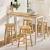 Artiss Solid Wood Dining Set: Bar Table & 4 Beech Stools, Pine Finish, 30kg Capacity, Easy Assembly, Non-Toxic Paint