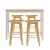 Artiss Elegant Bar Table & Stools Set - Solid Wood & Bamboo, Rattan Seats, Easy Assembly, 1-Year Warranty Included