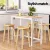 Artiss Elegant Bar Table & Stools Set - Solid Wood & Bamboo, Rattan Seats, Easy Assembly, 1-Year Warranty Included