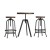 Artiss Industrial Bar Table and Stools Set - Elm Wood Top, Steel Frame, Adjustable Height, 360° Swivel, 1-Year Warranty Artiss Industrial Bar Table and Stools Set - Elm Wood Top, Steel Frame, Adjustable Height, 360° Swivel, 1-Year Warranty