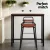Artiss Bar Table and Stools Set, Industrial MDF Top, Steel Frame, Brown 100x40cm, 2 PU Chairs, Kitchen Dining
