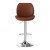 Artiss 1X Bar Stool Brown PU Leather Bentwood Swivel Adjustable Height 98-120cm Kitchen Counter Stool