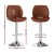 Artiss Bar Stools Set of 2 Brown PU Leather, Bentwood Backrest, Adjustable Height 98-120cm, 150kg Capacity Artiss Bar Stools Set of 2 Brown PU Leather, Bentwood Backrest, Adjustable Height 98-120cm, 150kg Capacity