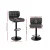 Artiss 2x Bar Stools - Grey PU Leather, Chrome Gas Lift, Swivel, 41cm Steel Base, Adjustable 54-76cm, 130kg Capacity