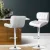 Artiss 2x White Bar Stools - PU Leather, Chrome Base, 360° Swivel, Gas Lift, Adjustable Height 87-109cm, Modern Design