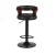 Artiss Bar Stools, Faux Leather, Adjustable Height, Black, 39x39x78-98cm, Contemporary Design, Set of 2