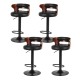 Artiss Bar Stools, Faux Leather, Black, Adjustable 61-81cm, Set of 4 - Contemporary Style for Any Space Artiss Bar Stools, Faux Leather, Black, Adjustable 61-81cm, Set of 4 - Contemporary Style for Any Space