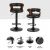 Artiss Bar Stools, Faux Leather, Black, Adjustable 61-81cm, Set of 4 - Contemporary Style for Any Space